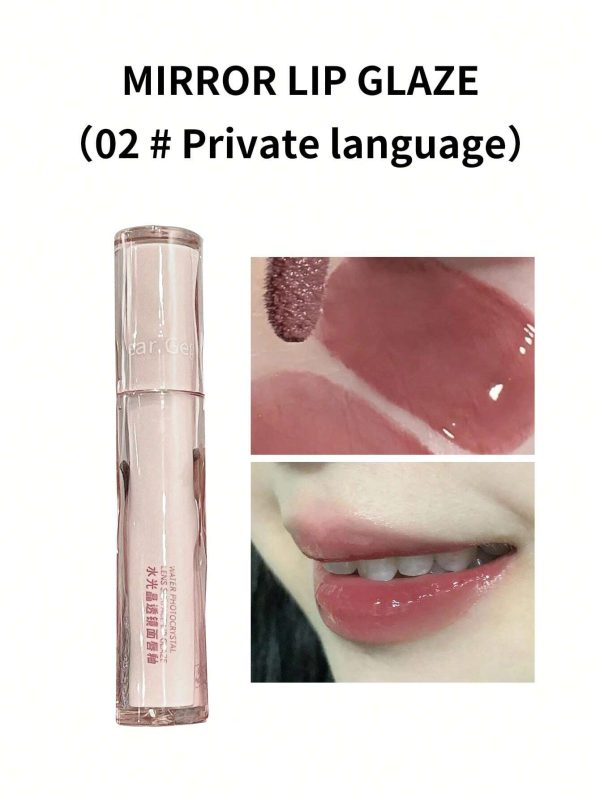 SHEIN Water Gloss Lip Glaze,Moisturizing Highly Pigmented Long-Lasting Lip Gloss Jelly Liquid Lipstick