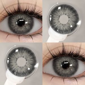 SHEIN 1 Pair Purple Gray Colored Contact Lenses Eye Makeup 14.2mm Yearly Use