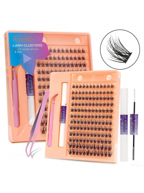 SHEIN Azenlo Cluster Lashes 144 Individual Lashes Clusters Eyelash KIT