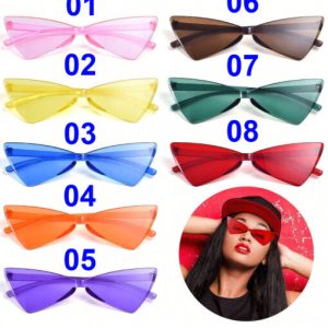 8 Pairs Of Party Glasses, Butterfly Shaped Party Glasses, Hippy Glasses, Retro Triangle Rimless Glasses For Carnival, Birthday Party, Cosplay, Photo Props