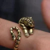 Tiger Design Cuff Ring