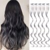 SHEIN 5 Pcs Colored Hair Extensions Party Highlights, Curly Wavy