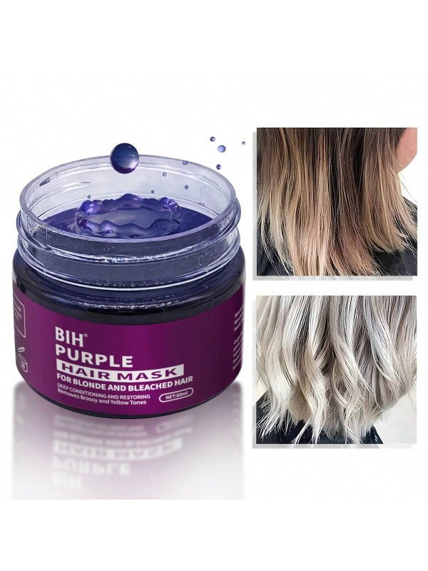 SHEIN Purple Hair Mask, Removes Yellow/Brassy Tones To Achieve Grey/Silver Hair