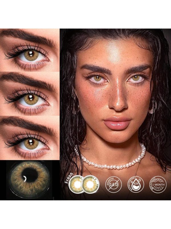 SHEIN Monthly 1 Pair New Brown Soft Colored Contact Lenses