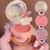 SHEIN X Candylover89 3 Color Highlighter & Blush Palette