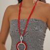 SHEIN Circle Charm Long Necklace